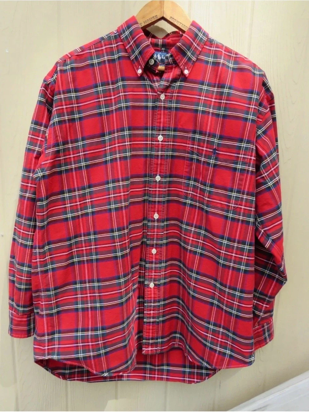Polo by Ralph Lauren Red Plaid Button-Down Shirt M